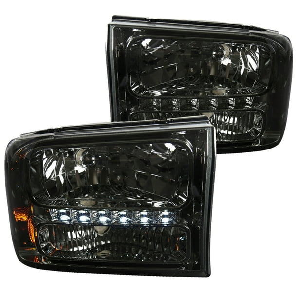 Fit 1999-2004 F250-550 Superduty Headilght+Bumper Light W/LED Kit Fan Smoked Fit 1999-2004 F250-550 Superduty Headilght+Bumper Light W/LED Kit Fan Smoked
